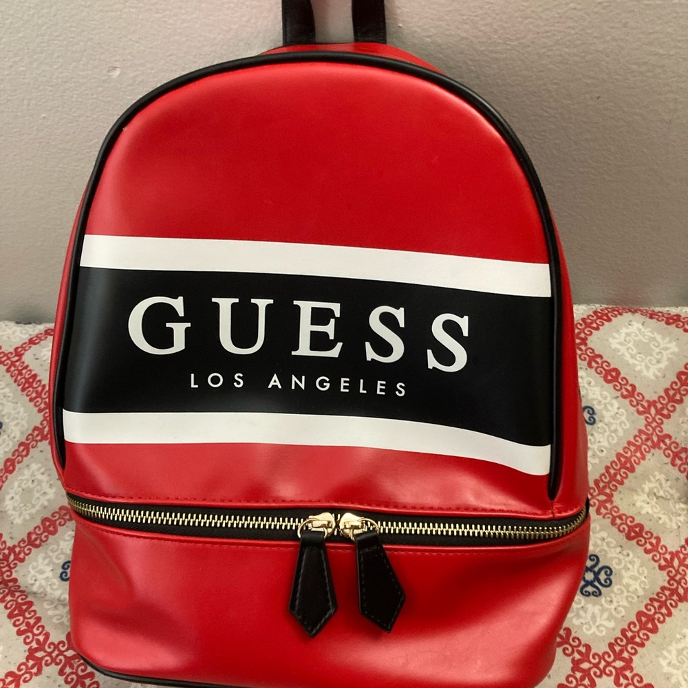 Guess red backpack